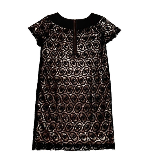 3.1 Phillip Lim mini cocktail dress black lace gold sequins 4 short sleeve - Picture 11 of 16